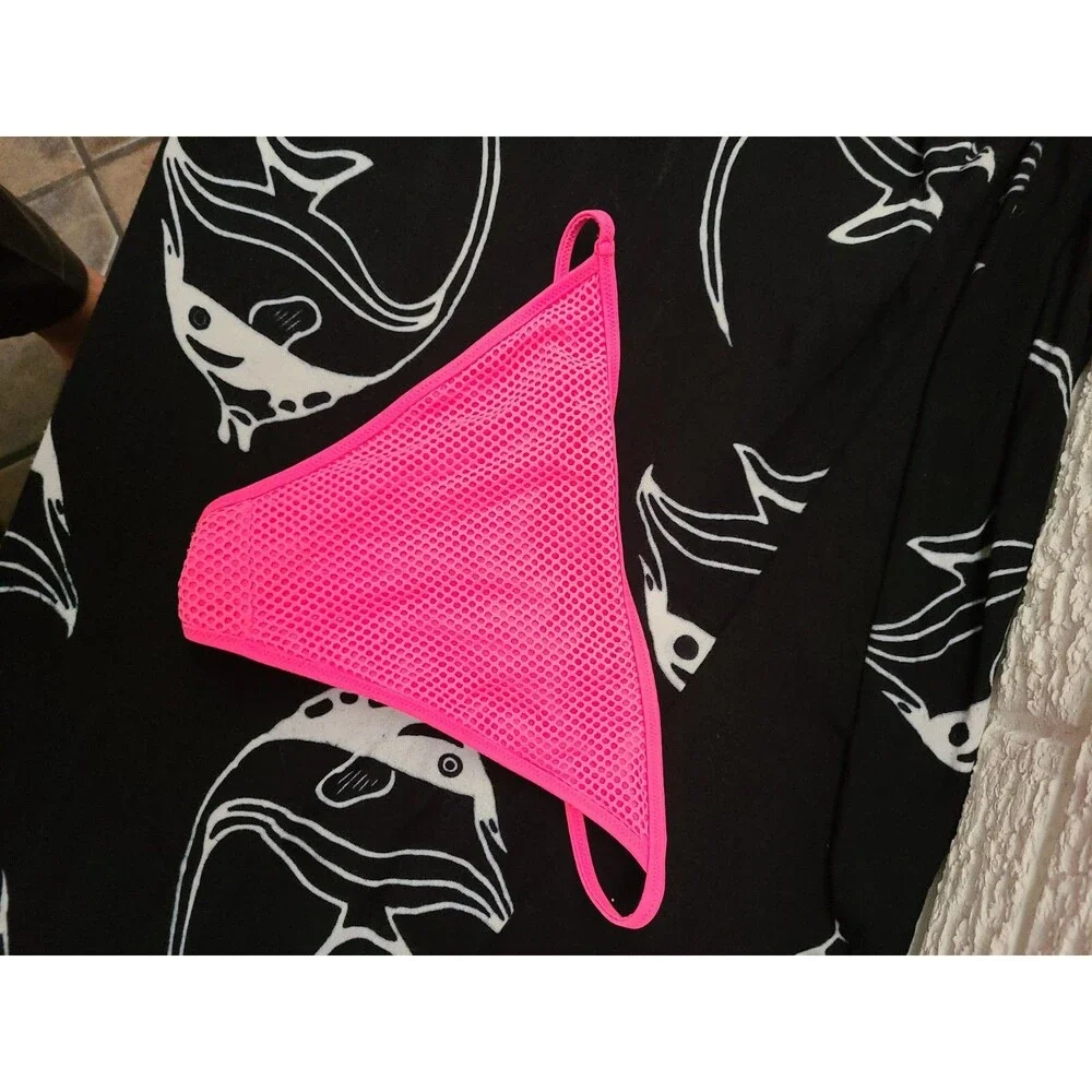VICTORIA SECRET SIZE Small Neon PINK BIKINI SWIM BOTTOM